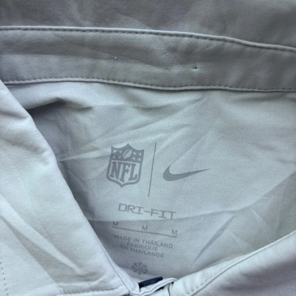 Nike NFL Dallas Cowboys Dri-FIT On-Field Polo Shirt Mens Grey Short Sleeve M